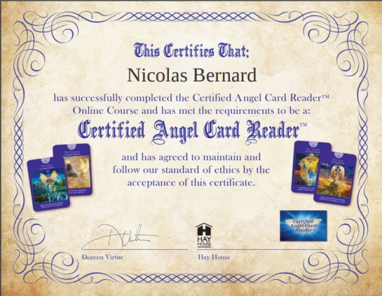 certified angel card reader Doreen Virtue - nicolas bernard - Hay house -