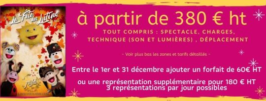 tarif spectacle crèches mam maternelles